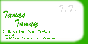 tamas tomay business card